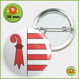 Kantonsflagge Jura Button 25mm mit Sicherheitsnadel