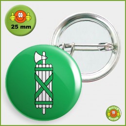 Kantonsflagge St. Gallen Button 25mm mit Sicherheitsnadel
