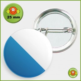Kantonsflagge Zürich Button 25mm mit Sicherheitsnadel