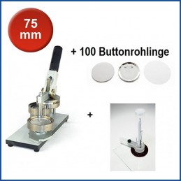 Buttonmaschine Typ 900 für 75 mm Buttons inkl. 100 Rohlinge + Kreisschneider Kreisschneider Hulahoop Maxi