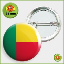 Flagge Benin Button 25mm mit Sicherheitsnadel