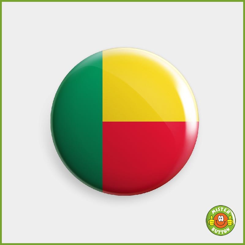 Flagge Benin Button Flagge Benin Button