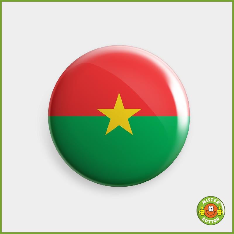 Flagge Burkina Faso Button