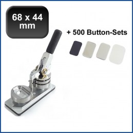 Buttonmaschine Typ 900 für 68x44mm Buttons inkl. 500 Rohlinge mit Kühlschrankmagnet