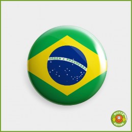Flagge Brasilien Button