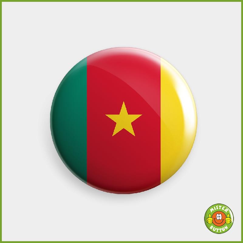 Flagge Kamerun Button