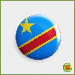 Flagge Kongo-Kinshasa Button