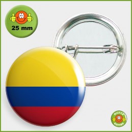 Flagge Kolumbien Button 25mm mit Sicherheitsnadel