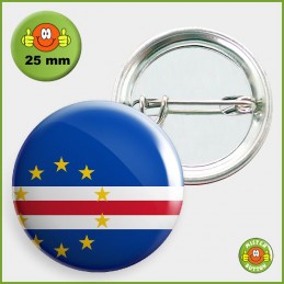 Flagge Kap Verde Button 25mm mit Sicherheitsnadel