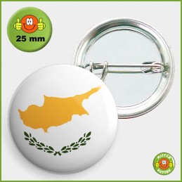 Flagge Zypern Button 25mm mit Sicherheitsnadel