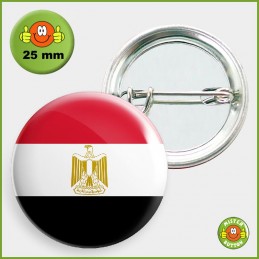 Flagge Aegypten Button 25mm mit Sicherheitsnadel