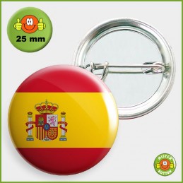 Flagge Spanien Button 25mm mit Sicherheitsnadel
