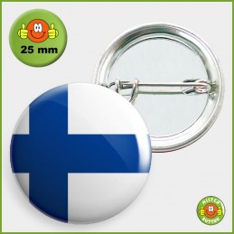 Flagge Finnland Button 25mm mit Sicherheitsnadel