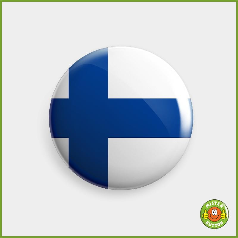 Flagge Finnland Button