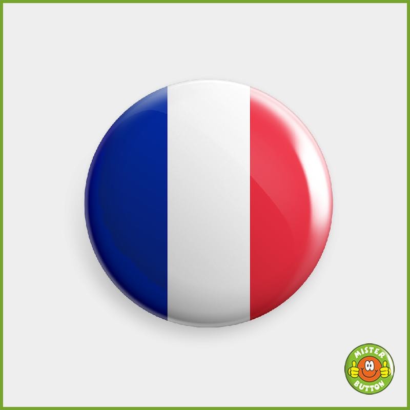 Flagge Frankreich Button