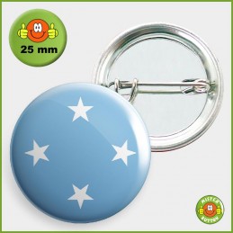Flagge Mikronesien Button 25mm mit Sicherheitsnadel