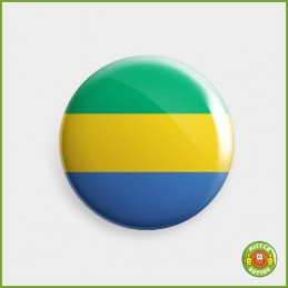 Flagge Gabun Button