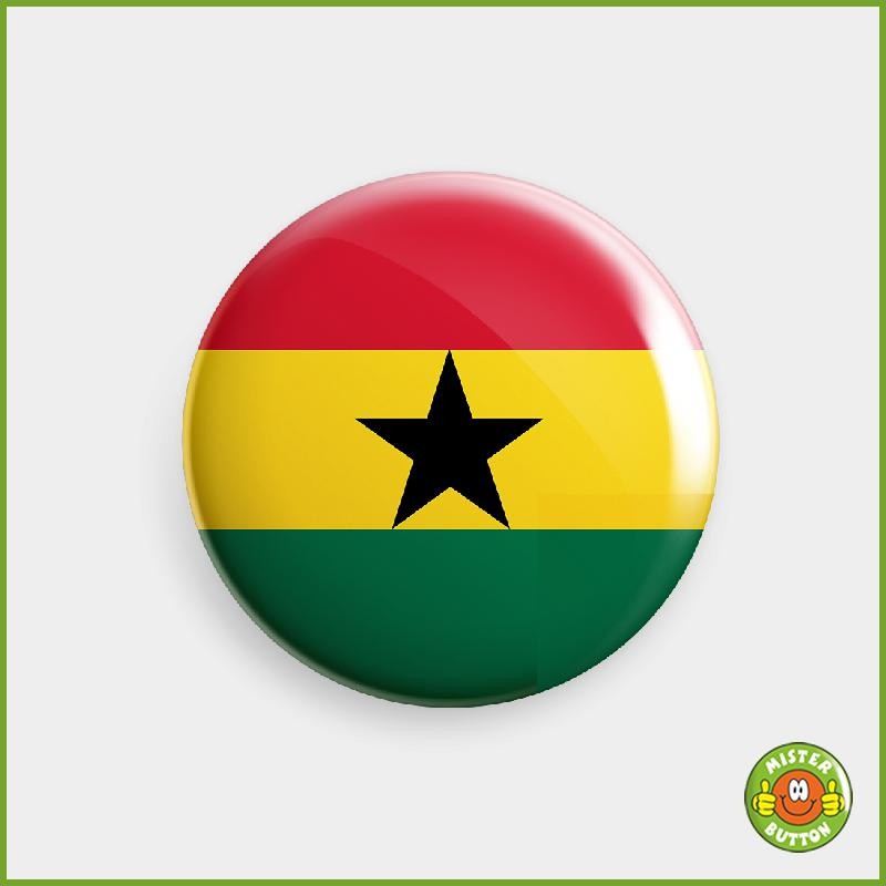 Flagge Ghana Button