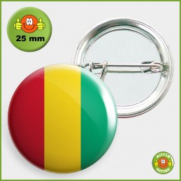 Flagge Guinea Button 25mm mit Sicherheitsnadel