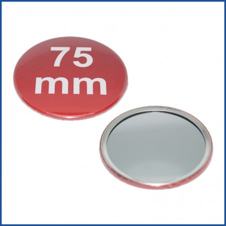 Buttons bedruckt 75mm mit Sicherheitsnadel