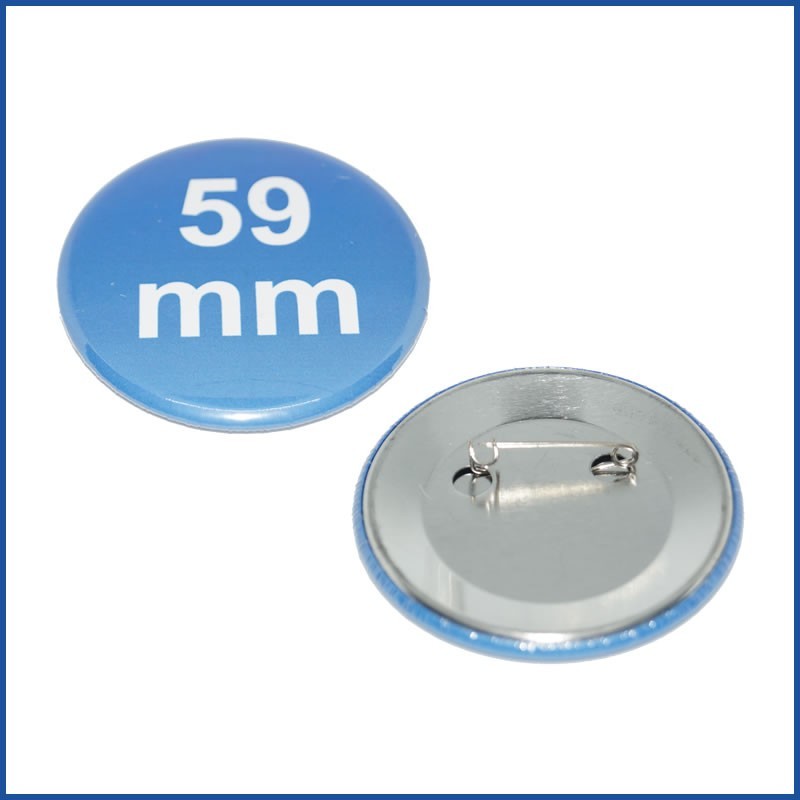 personalisiert Größe 55 mm Ø rosa Fee Button mit Sicherheitsnadel 