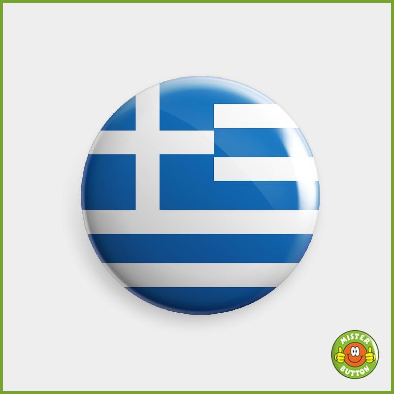Flagge Griechenland Button