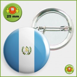 Flagge Guatemala Button 25mm mit Sicherheitsnadel