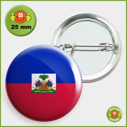 Flagge Haiti Button 25mm mit Sicherheitsnadel