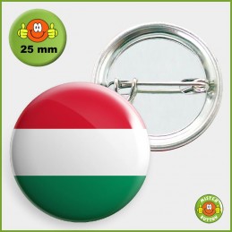 Flagge Ungarn Button 25mm mit Sicherheitsnadel