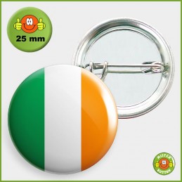 Flagge Irland Button 25mm mit Sicherheitsnadel