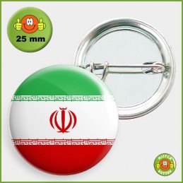 Flagge Iran Button 25mm mit Sicherheitsnadel