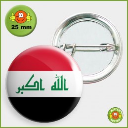 Flagge Irak Button 25mm mit Sicherheitsnadel
