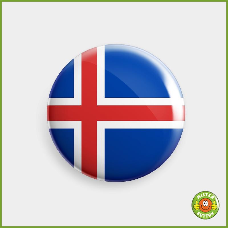 Flagge Island Button