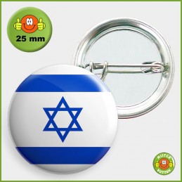 Flagge Israel Button 25mm mit Sicherheitsnadel