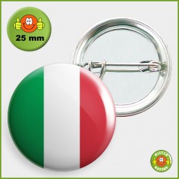 Flagge Italien Button 25mm mit Sicherheitsnadel