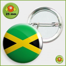 Flagge Jamaika Button 25mm mit Sicherheitsnadel