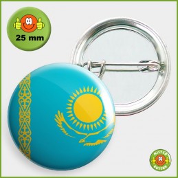 Flagge Kasachstan Button 25mm mit Sicherheitsnadel