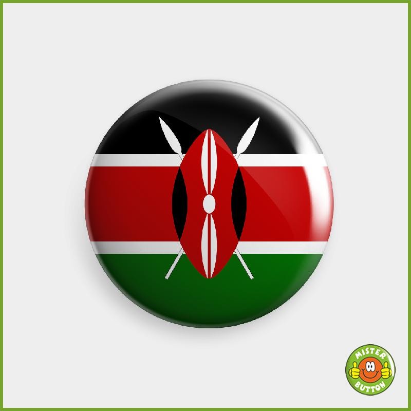 Flagge Kenia Button