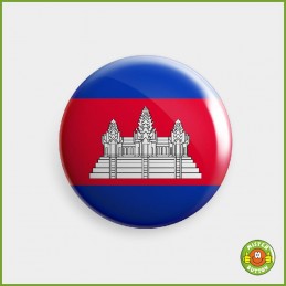 Flagge Kambodscha Button
