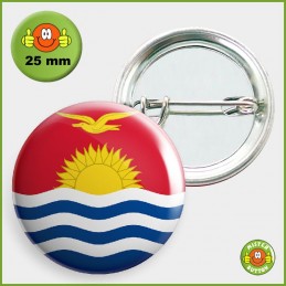 Flagge Kiribati Button 25mm mit Sicherheitsnadel