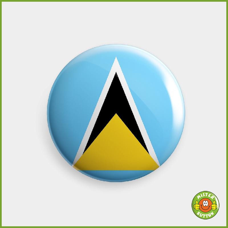 Flagge St. Lucia Button