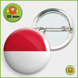 Flagge Monaco Button 25mm mit Sicherheitsnadel