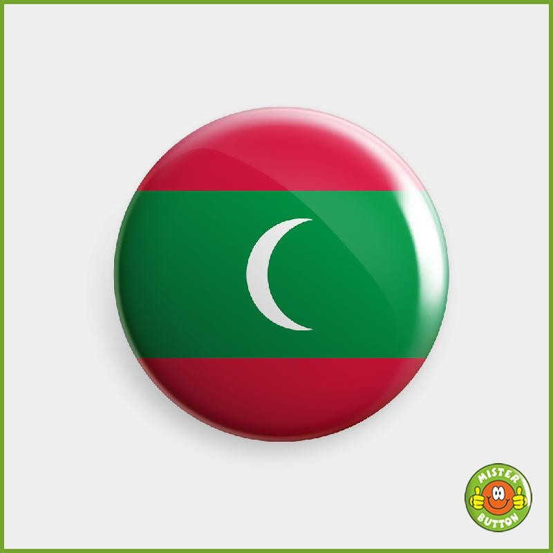 Flagge Malediven Button