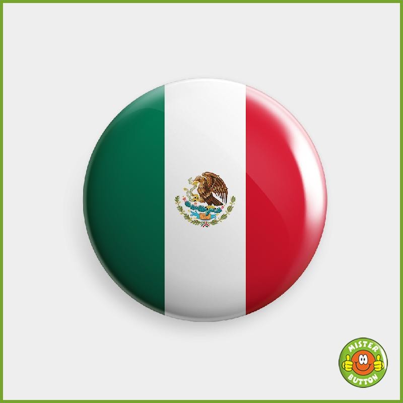 Flagge Mexiko Button