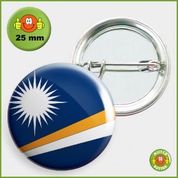 Flagge Marshallinseln Button 25mm mit Sicherheitsnadel
