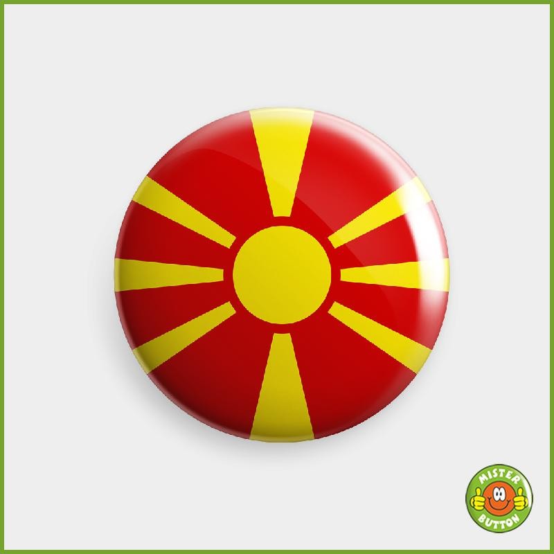 Flagge Mazedonien Button