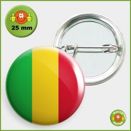 Flagge Mali Button 25mm mit Sicherheitsnadel