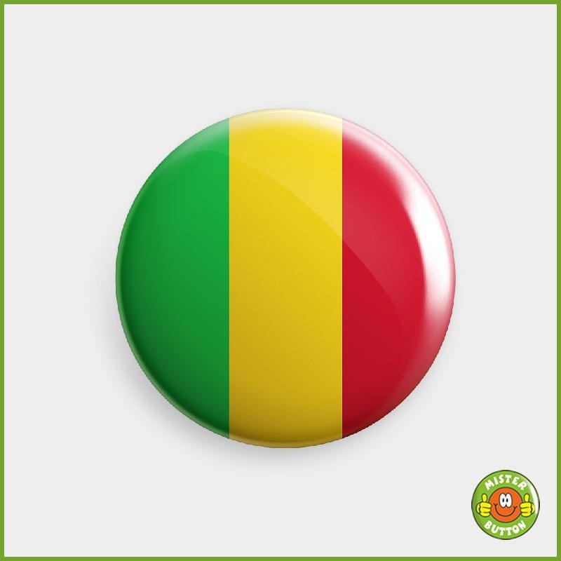 Flagge Mali Button
