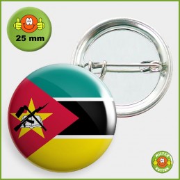 Flagge Mosambik Button 25mm mit Sicherheitsnadel