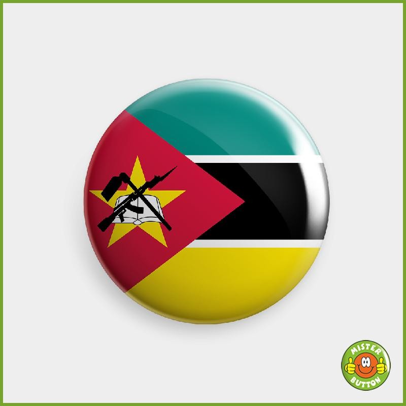Flagge Mosambik Button